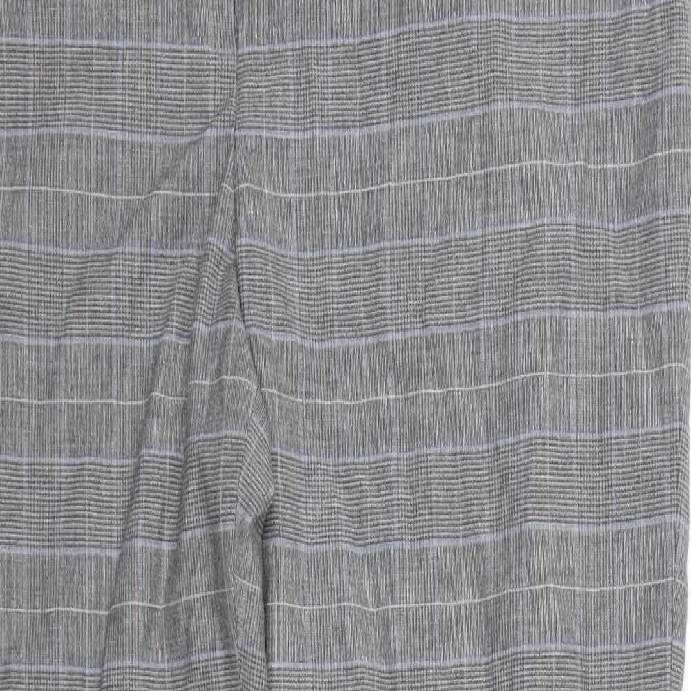 CC Womens Grey Check  Dress Pants Trousers Size 14 L27 in