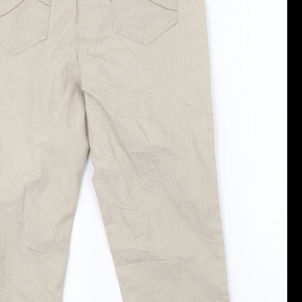 Soon Womens Beige   Cropped Trousers Size 12 L20 in