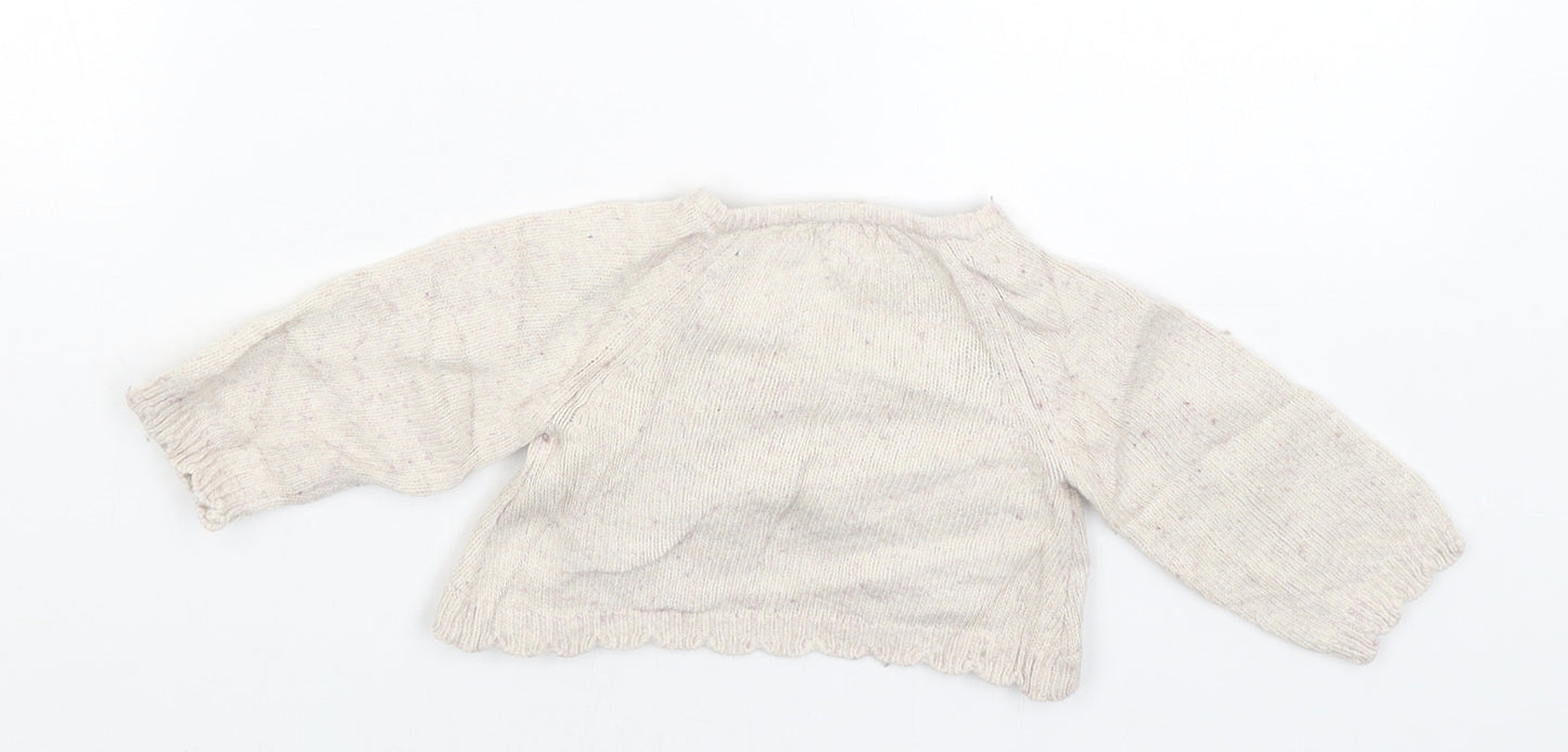 Monsoon Girls Beige   Cardigan Jumper Size 3-6 Months