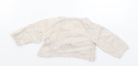 Monsoon Girls Beige   Cardigan Jumper Size 3-6 Months