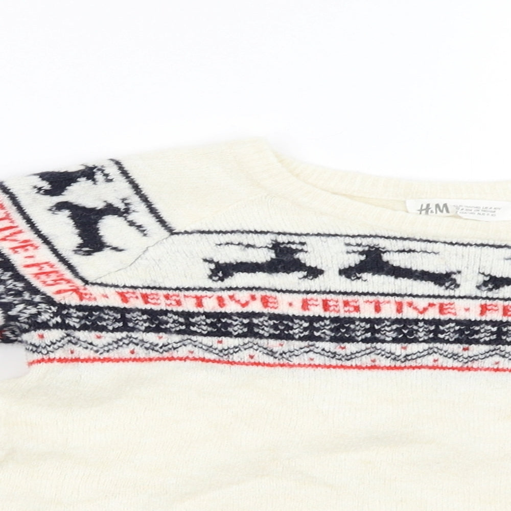 H&M Girls Beige   Pullover Jumper Size 9-10 Years
