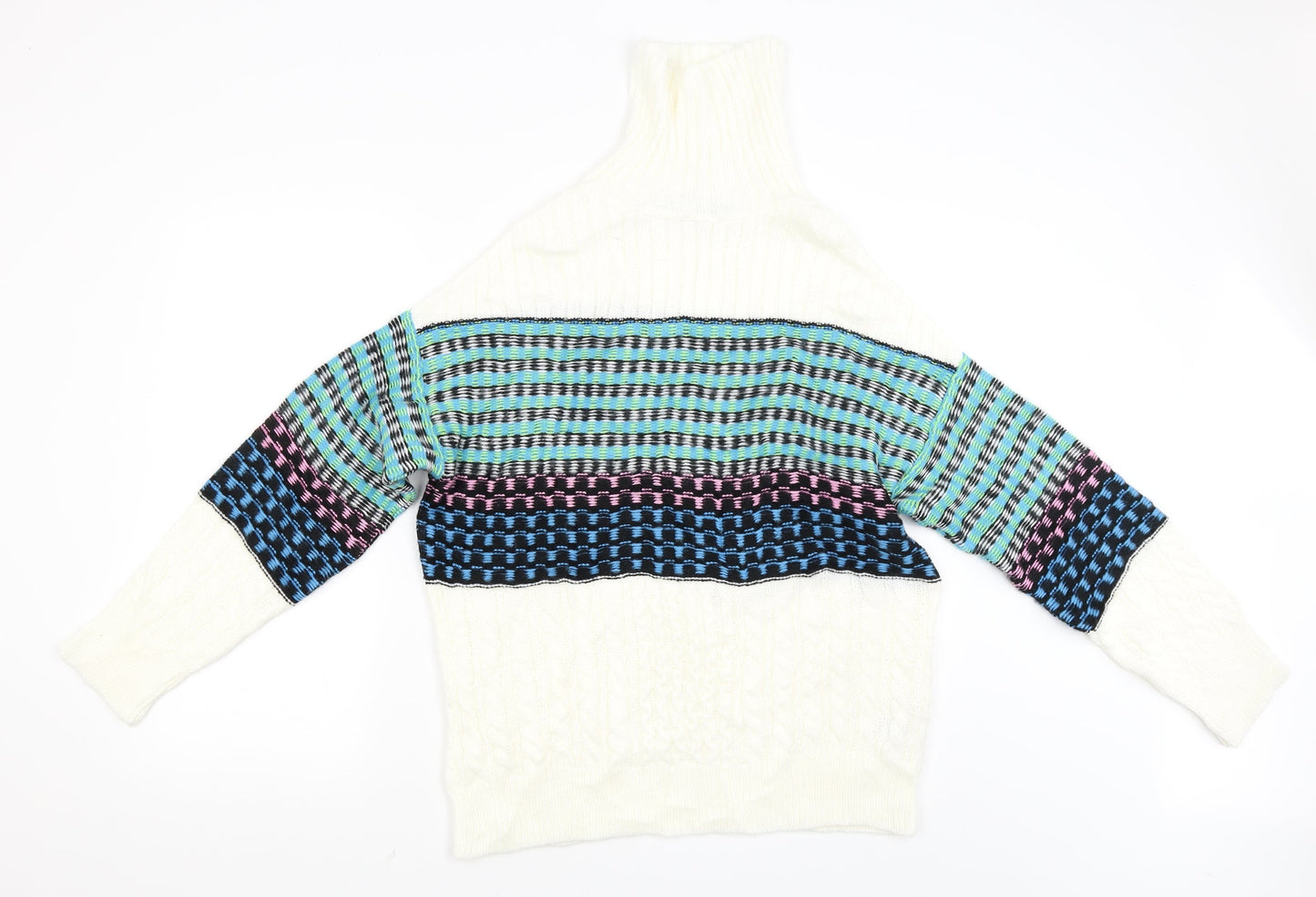 ASOS Womens Multicoloured Striped  Pullover Jumper Size 8