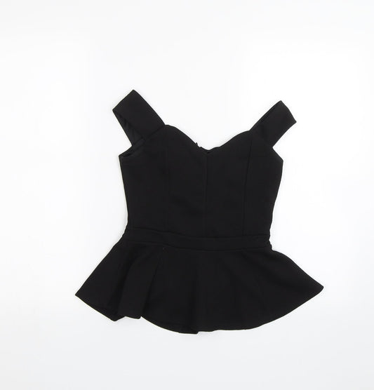 Miss Selfridge Womens Black   Basic Blouse Size 6