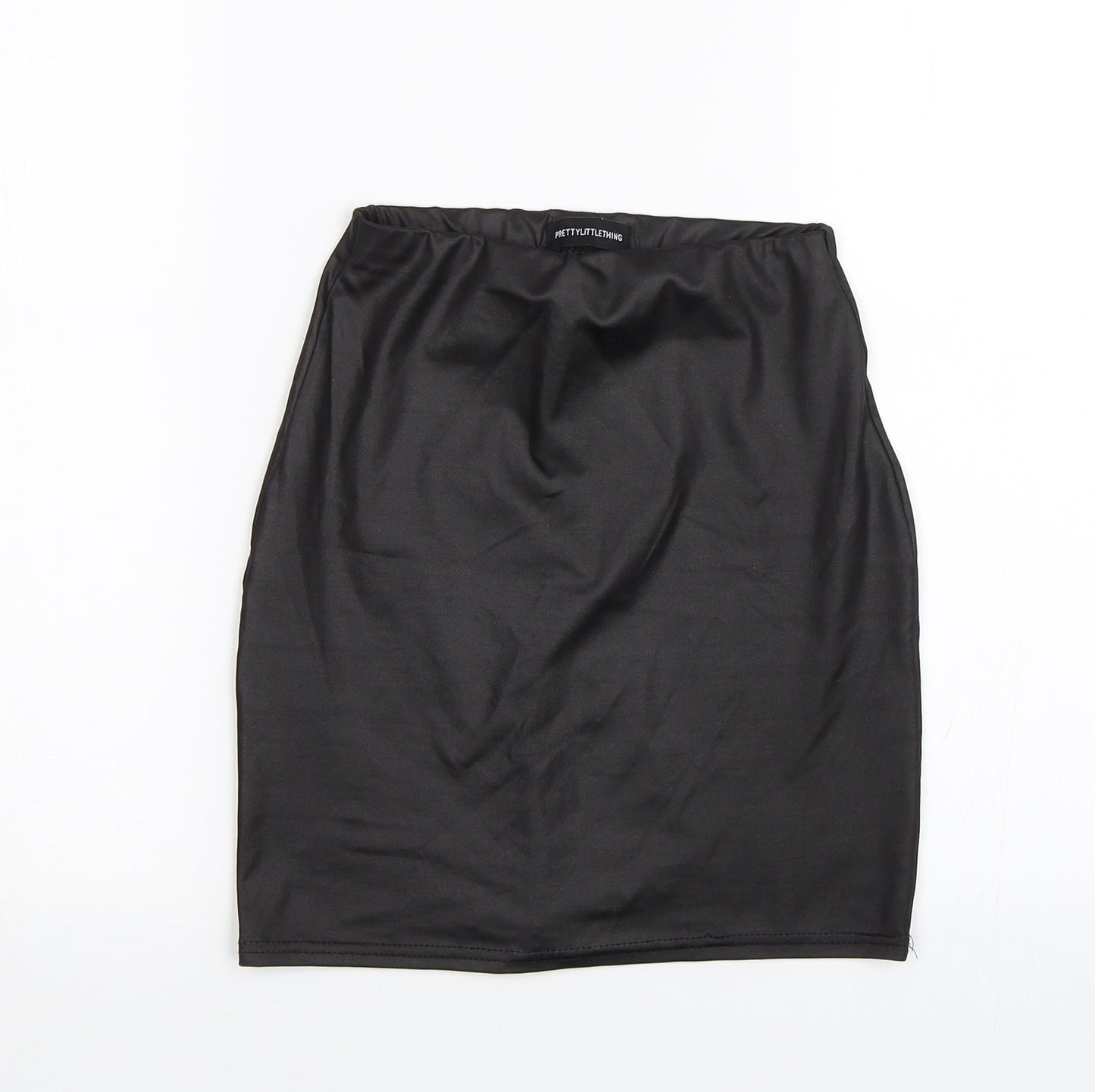 PRETTYLITTLETHING Womens Black   Mini Skirt Size 4