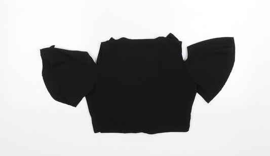 PRETTYLITTLETHING Womens Black   Basic Blouse Size 4