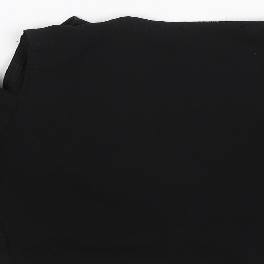 PRETTYLITTLETHING Womens Black   Basic Blouse Size 4