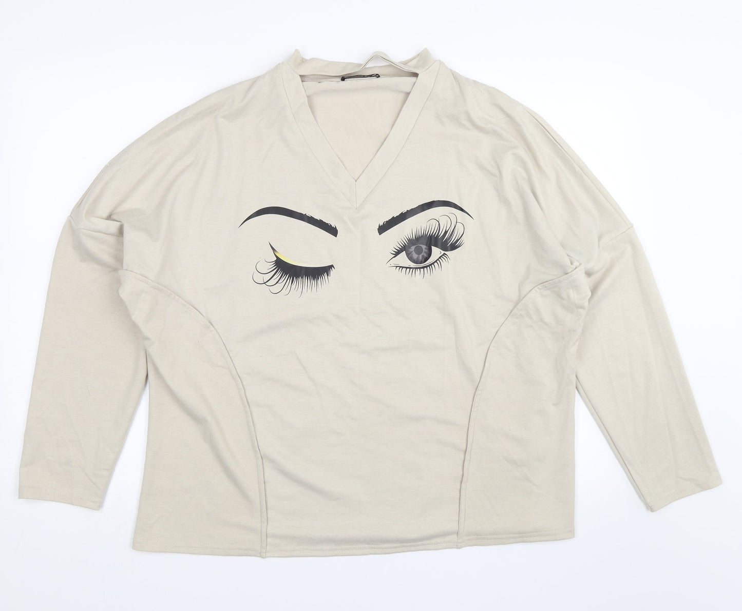 Sheilay Womens Beige   Pullover Jumper Size M