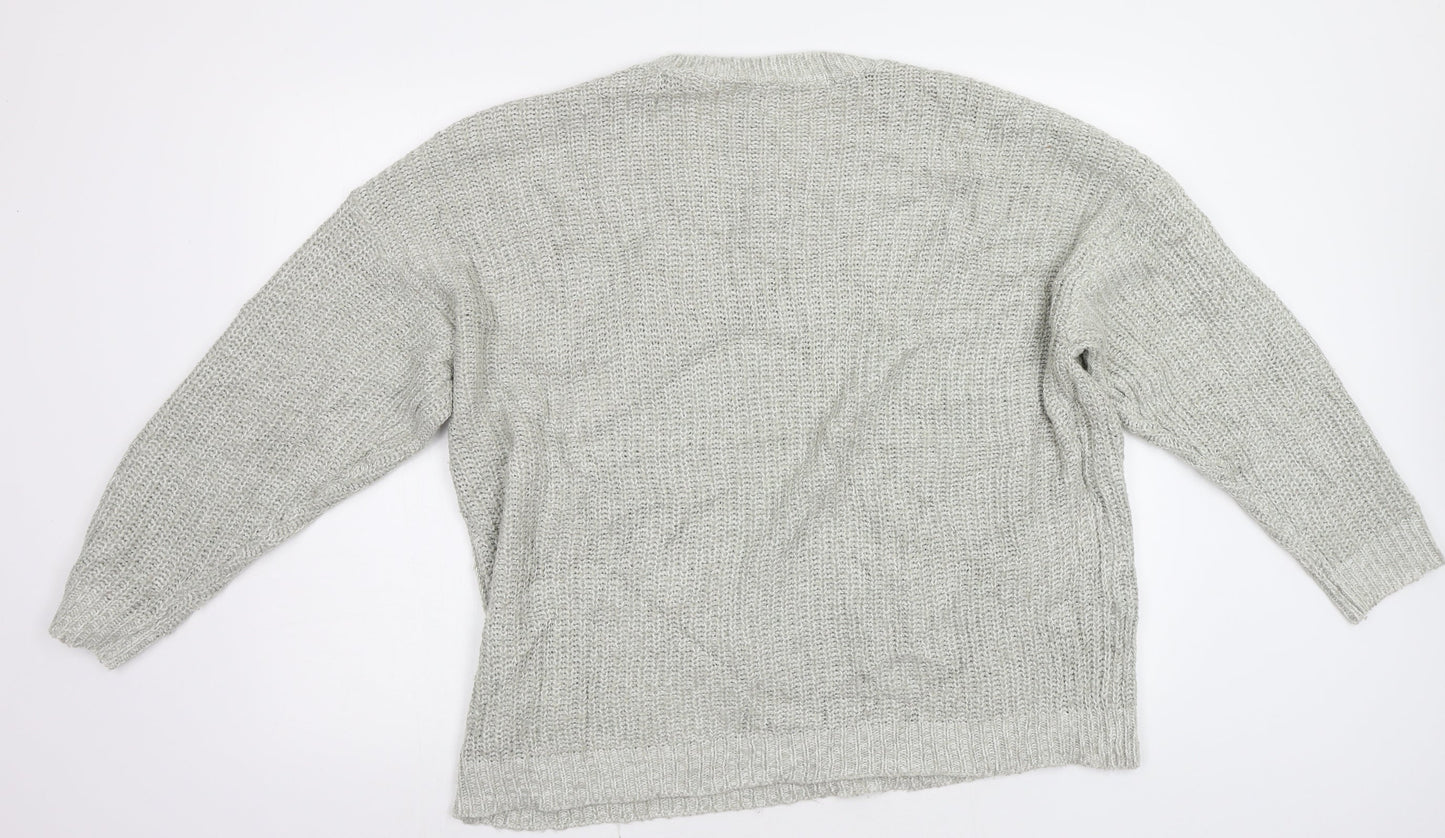 New Look Womens Grey   Pullover Jumper Size L