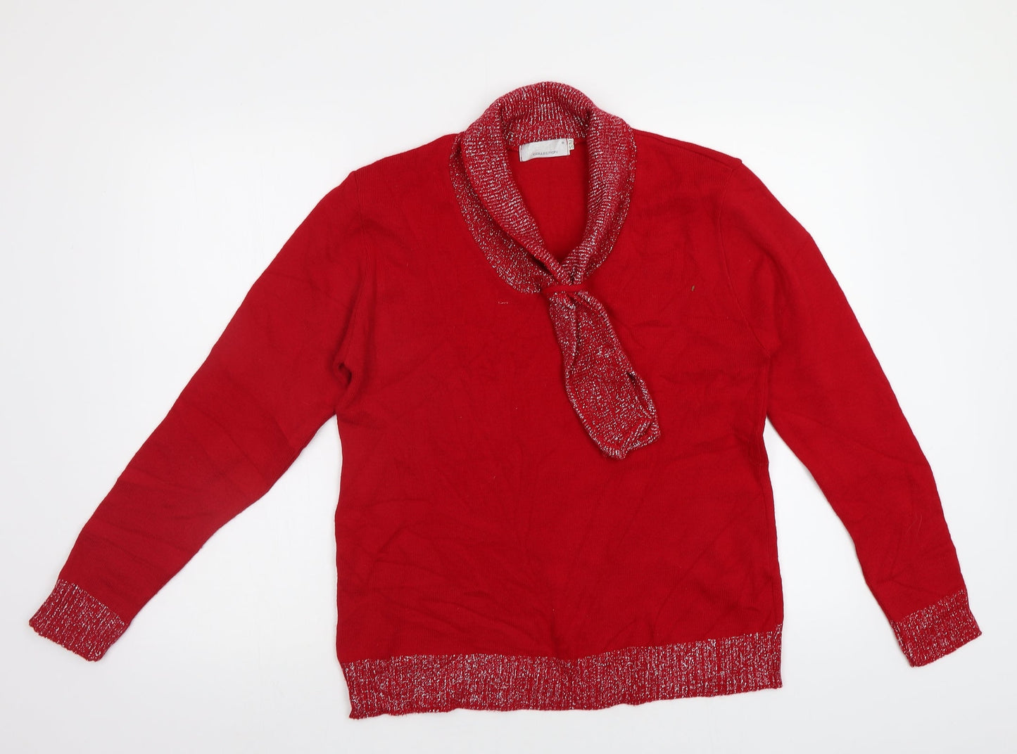 Select Womens Red   Pullover Jumper Size M