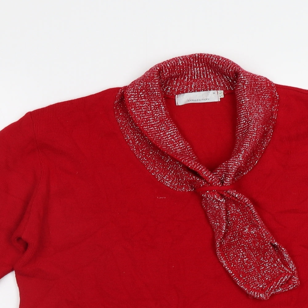 Select Womens Red   Pullover Jumper Size M