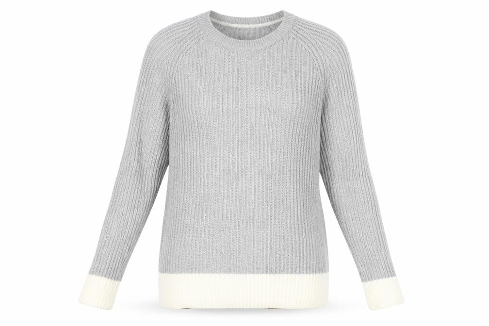 Crew Clothing Grey Striped  Pullover Jumper Size 12