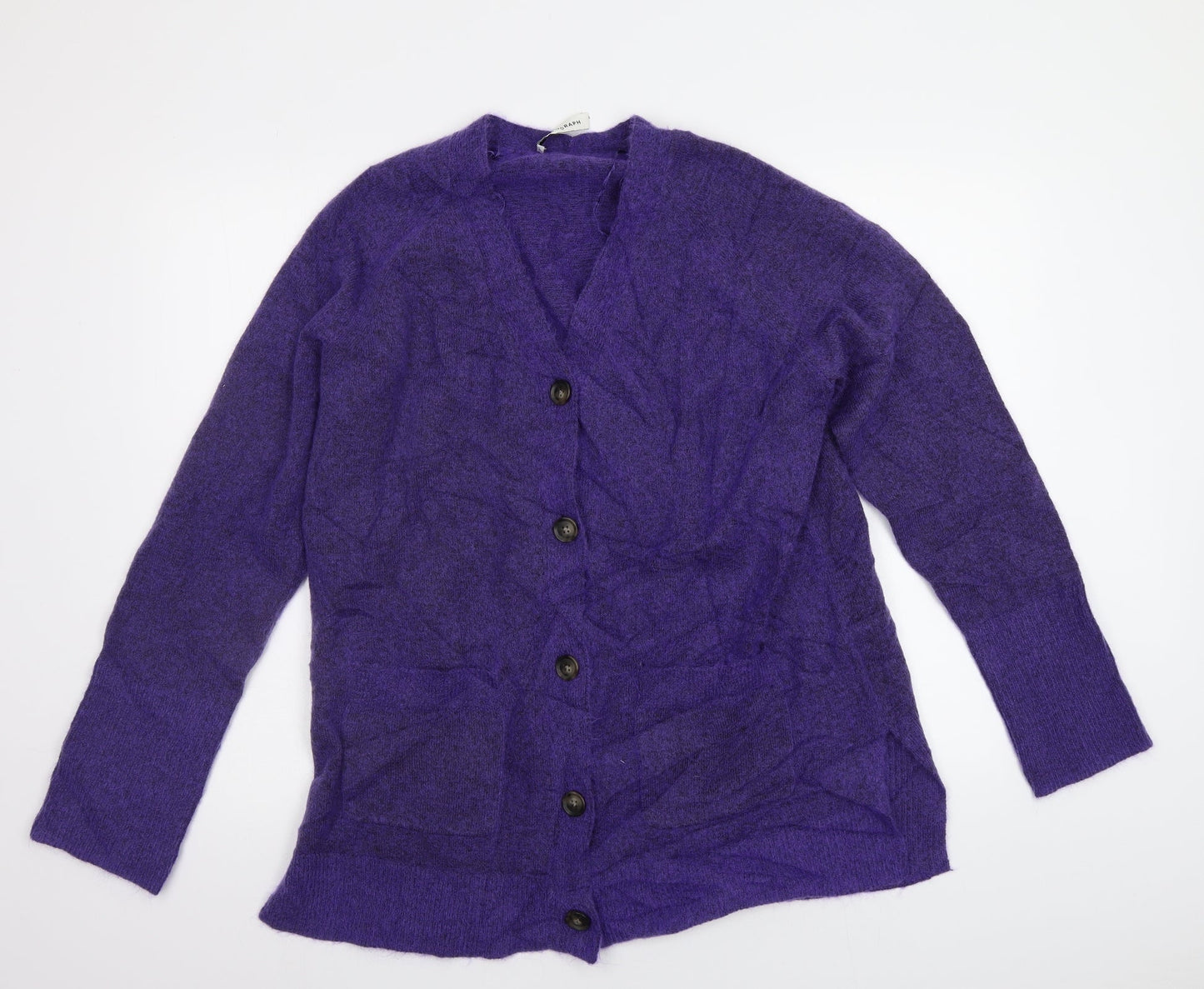 M&S Womens Purple   Cardigan Jumper Size M