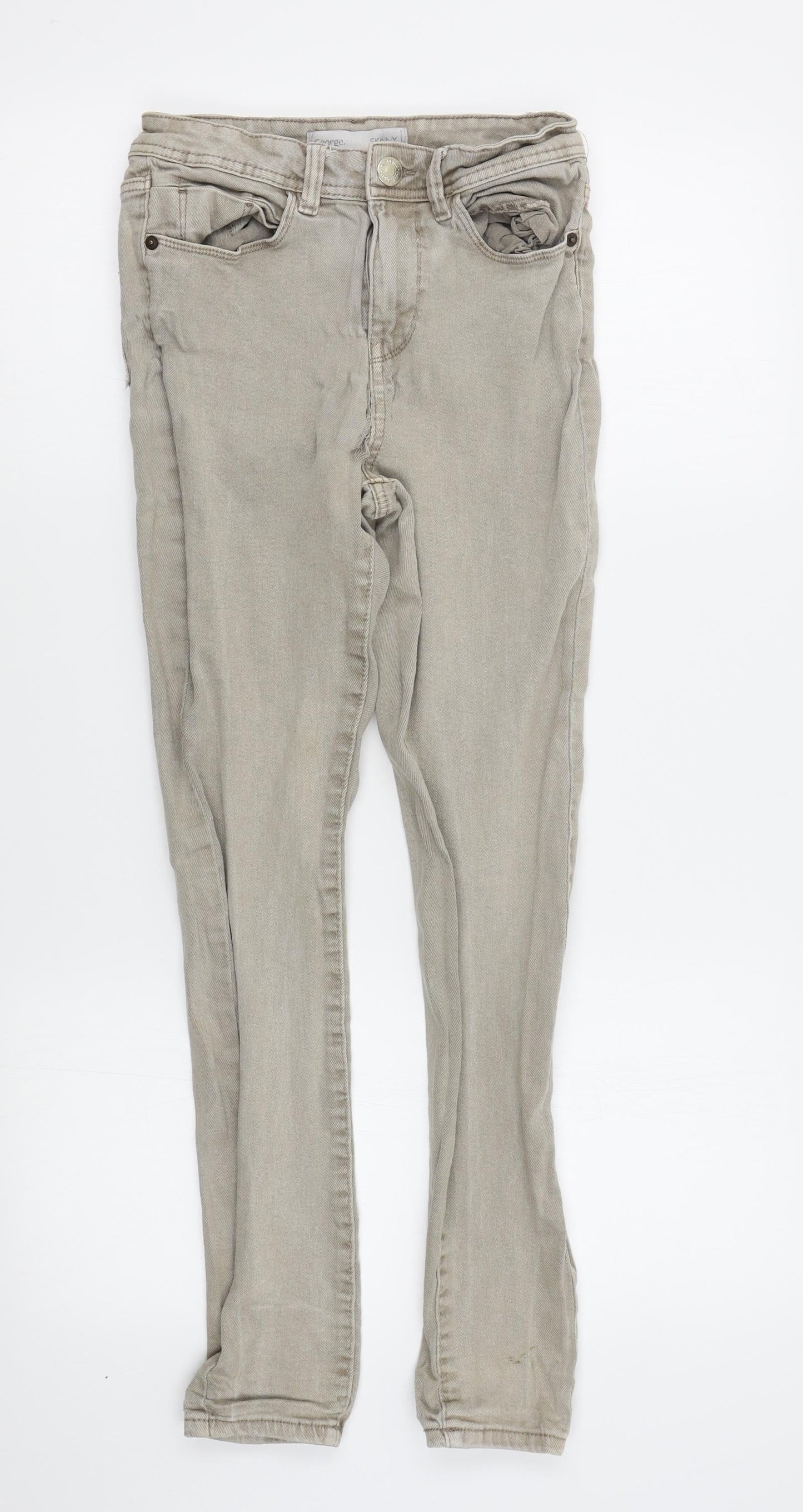 George Womens Beige   Skinny Jeans Size 8 L25 in