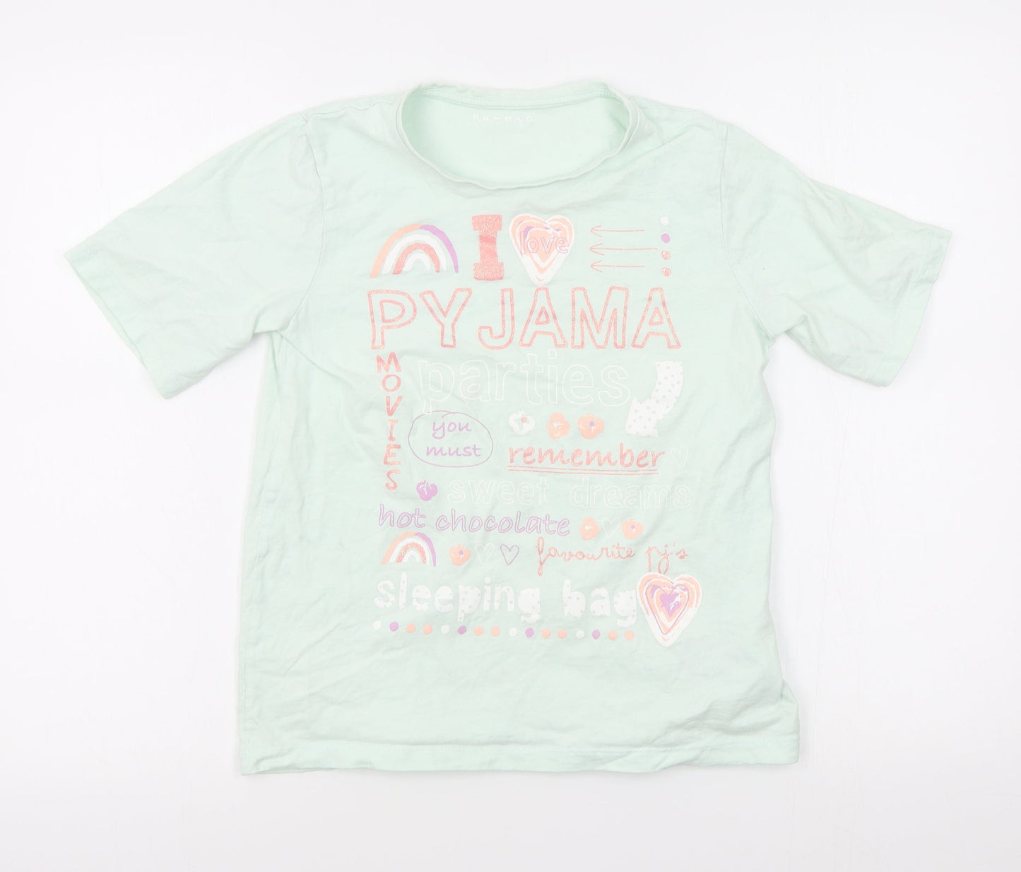 Nutmeg Girls Green   Basic T-Shirt Size 12-13 Years