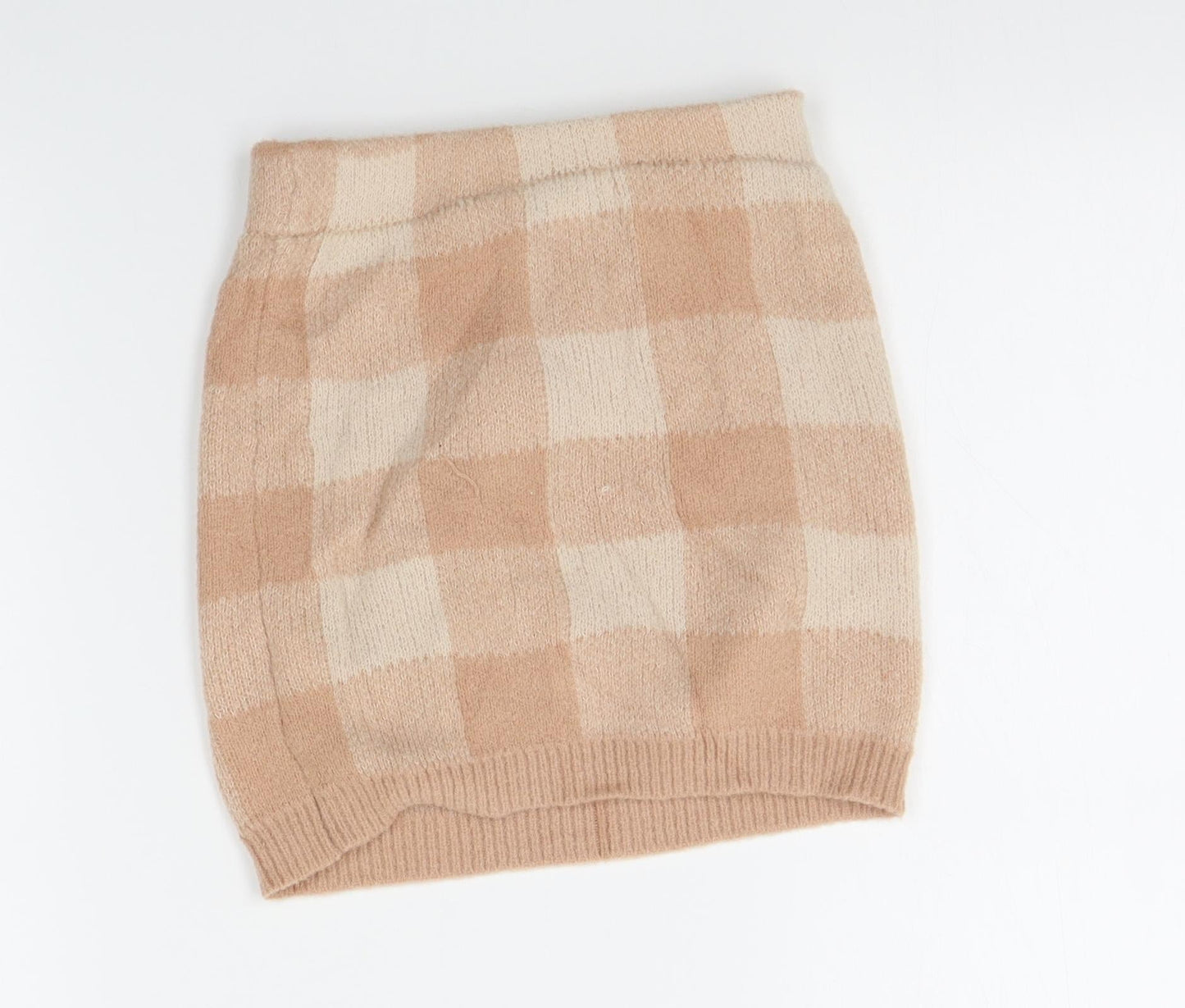 Primark Girls Orange Check  Straight & Pencil Skirt Size 5-6 Years
