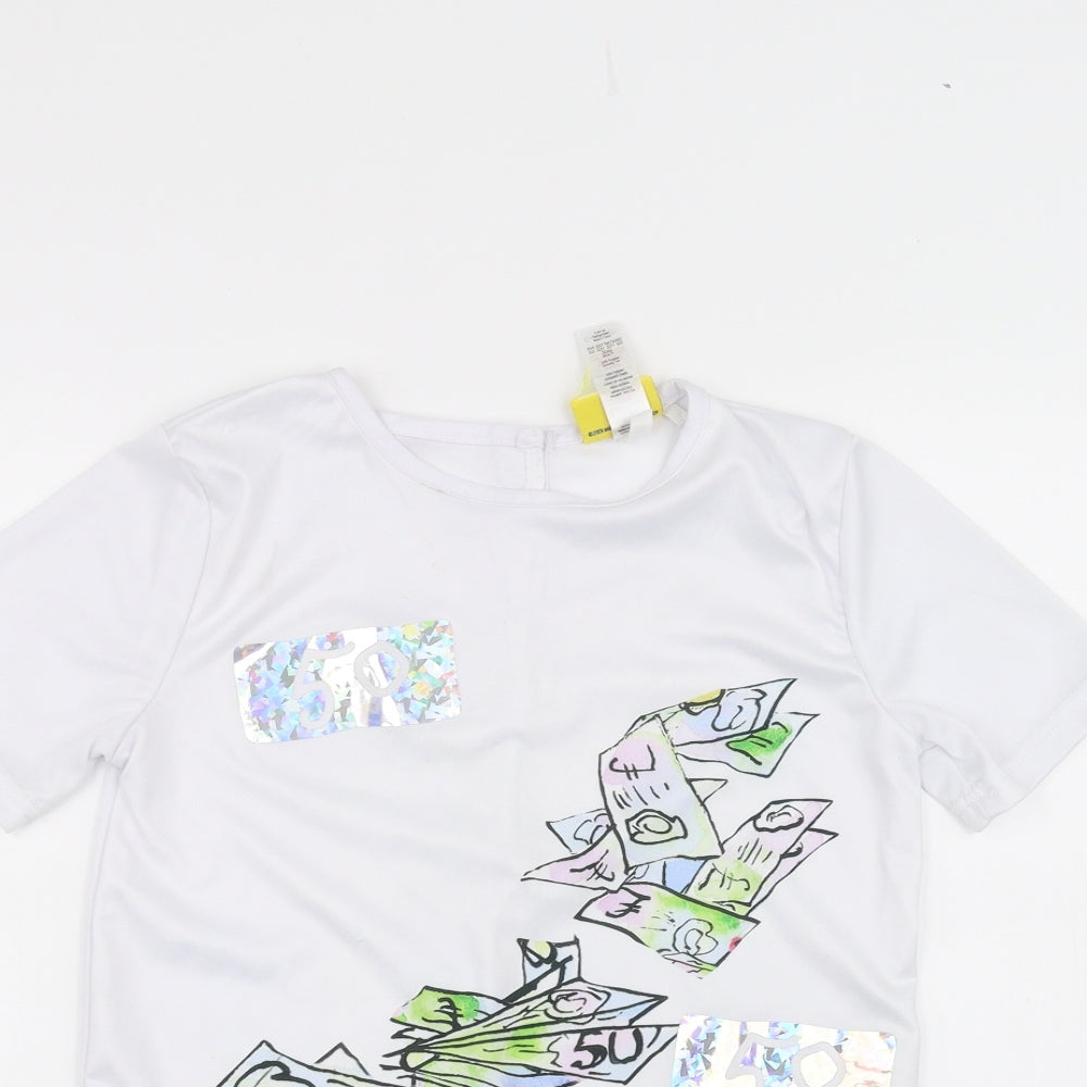 George Boys White   Basic T-Shirt Size 9-10 Years