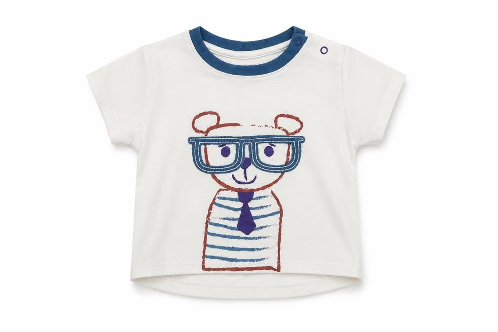 Front view of Ladybird Baby White Basic T-Shirt, size 12-18, Months