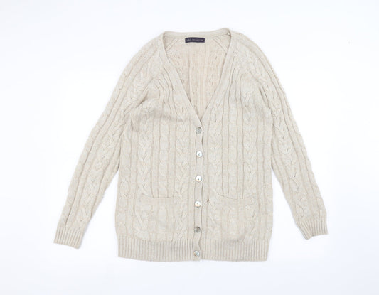 Marks and Spencer Womens Beige   Jacket Coatigan Size 8