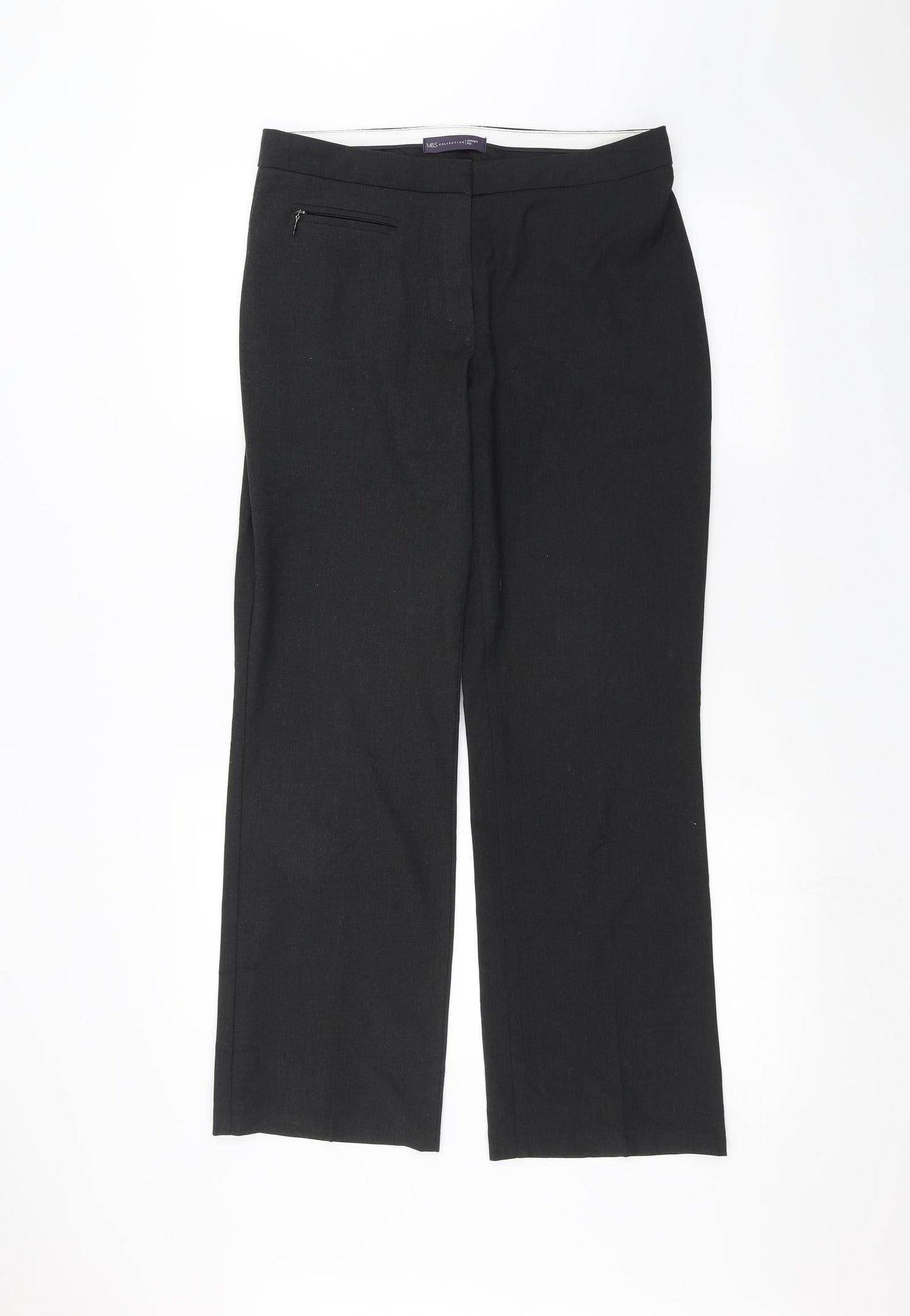 Marks and Spencer Womens Black   Trousers  Size 10 L25 in