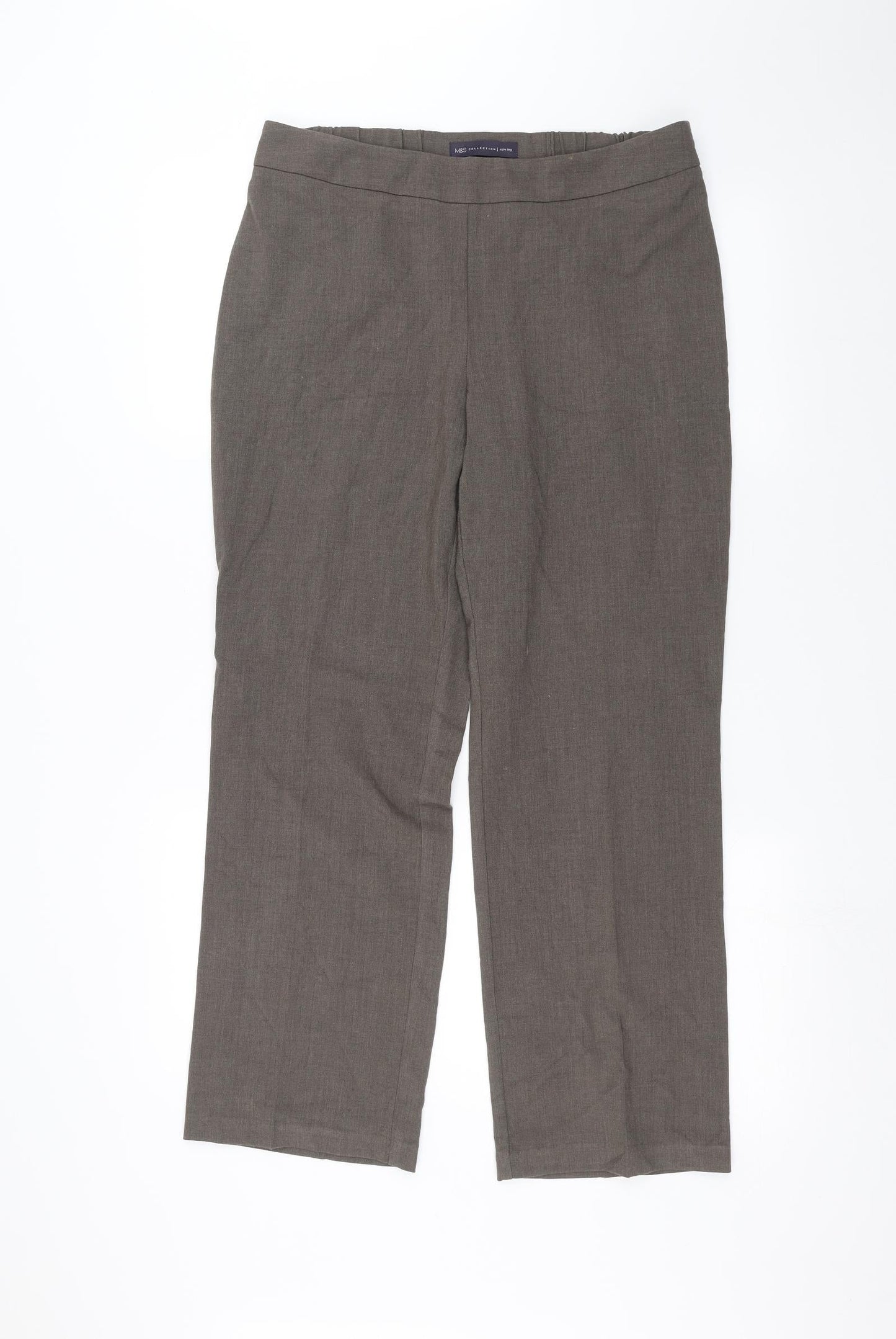 Marks and Spencer Womens Beige   Trousers  Size 12 L25 in