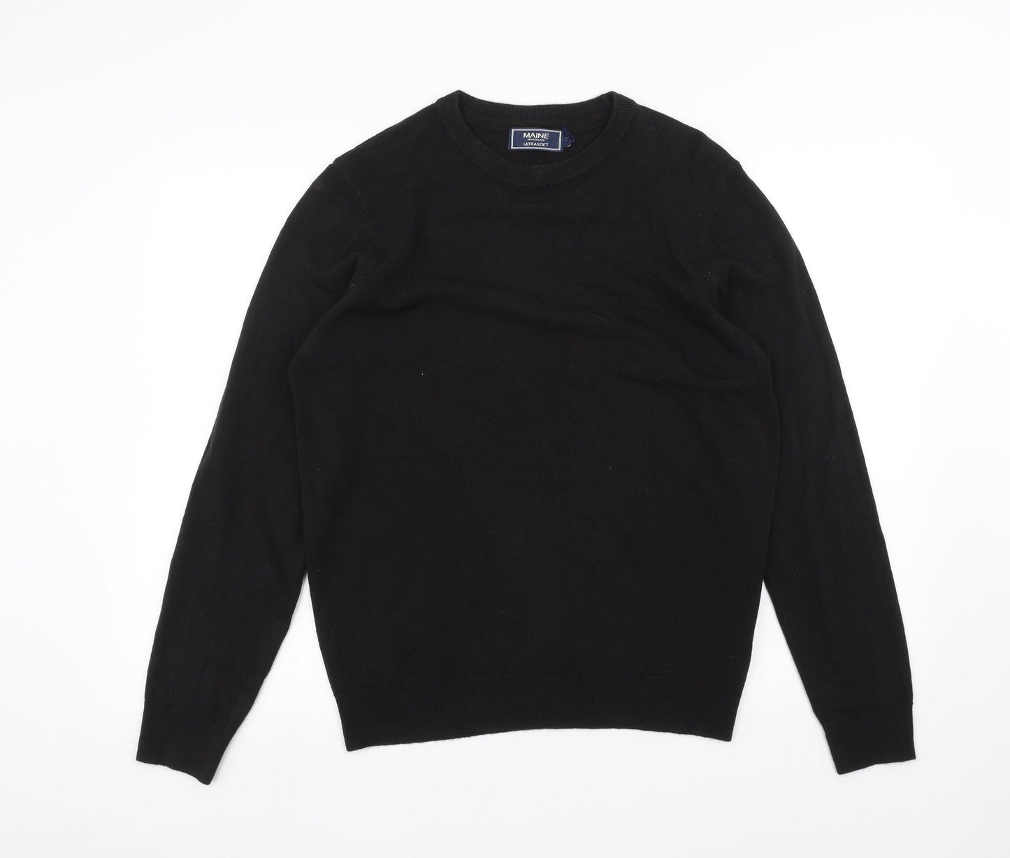 Maine New England Womens Black   Pullover Jumper Size S