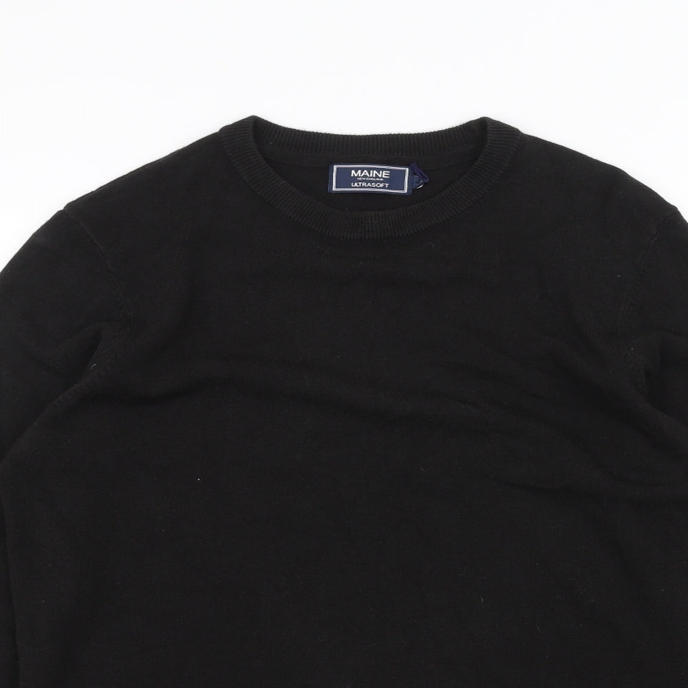 Maine New England Womens Black   Pullover Jumper Size S