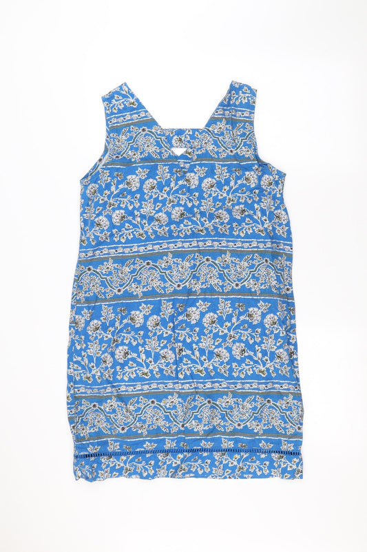 NEXT Womens Blue Floral  Basic T-Shirt Size 8