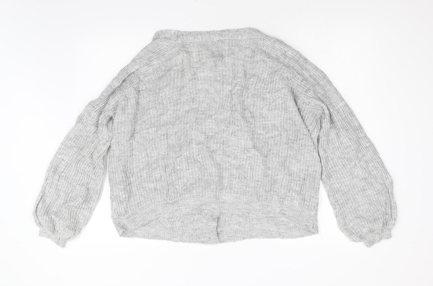 Papaya Womens Grey  Knit Cardigan Jumper Size M
