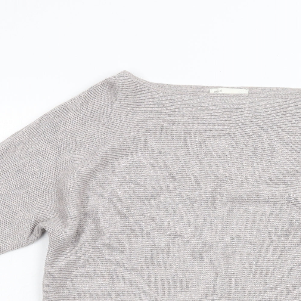 H&M Womens Beige  Knit Pullover Jumper Size XS