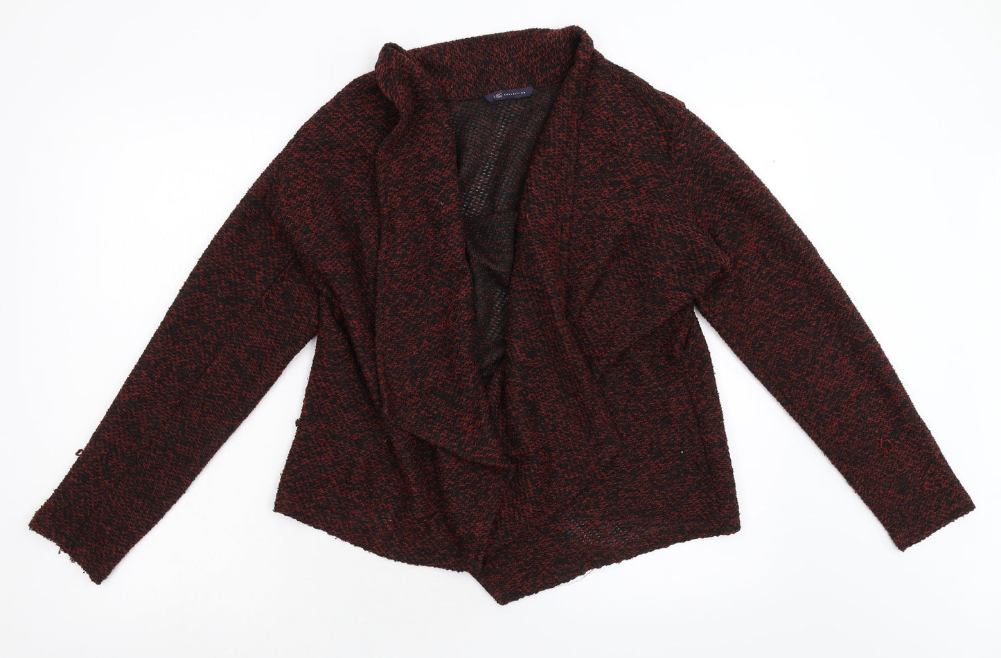 M&S Womens Red   Cardigan Jumper Size 16
