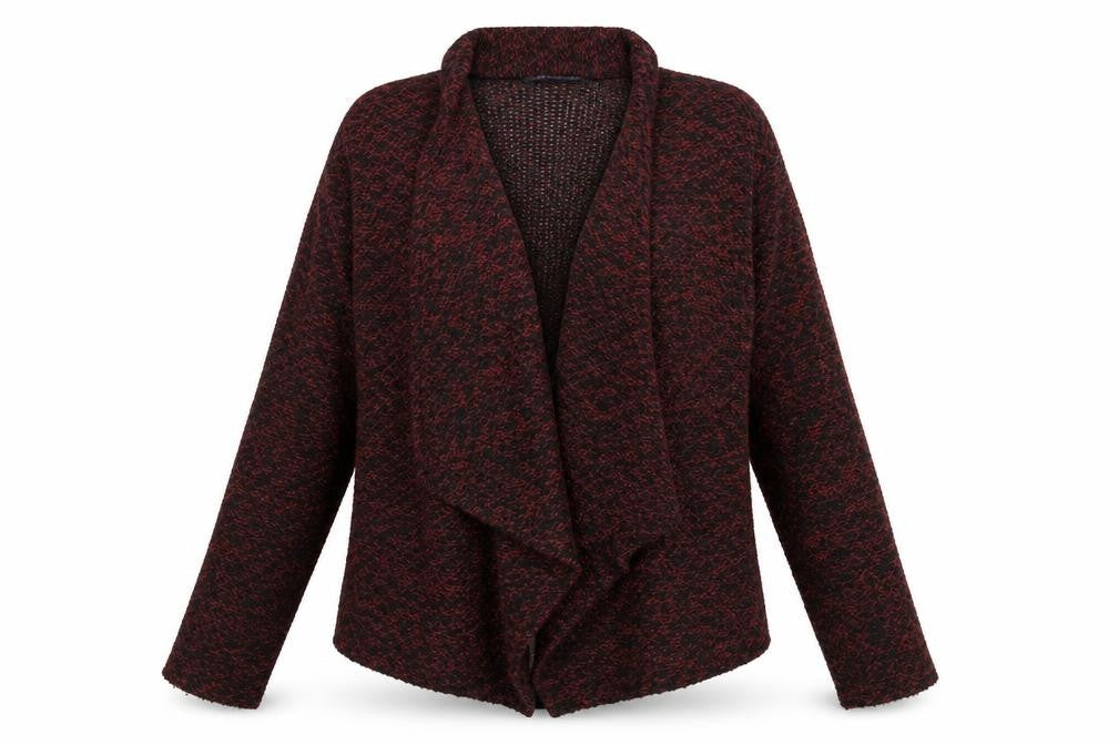 M&S Womens Red   Cardigan Jumper Size 16
