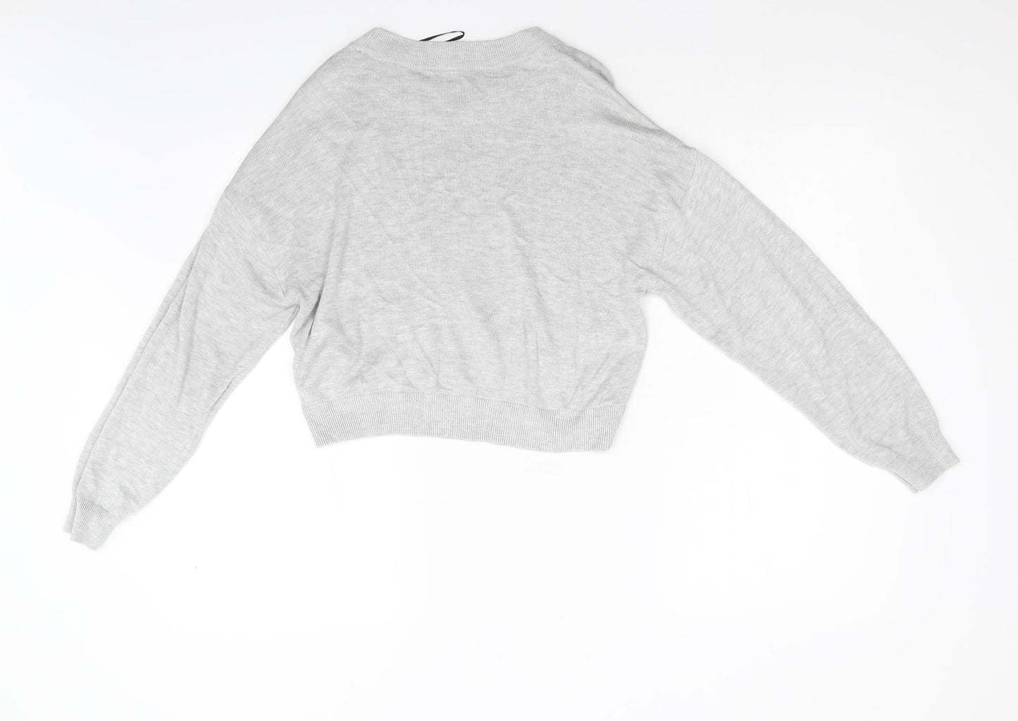 H&M Womens Grey  Knit Pullover Jumper Size S