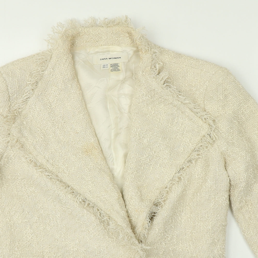 Zara Womens Beige   Cardigan Jumper Size 10