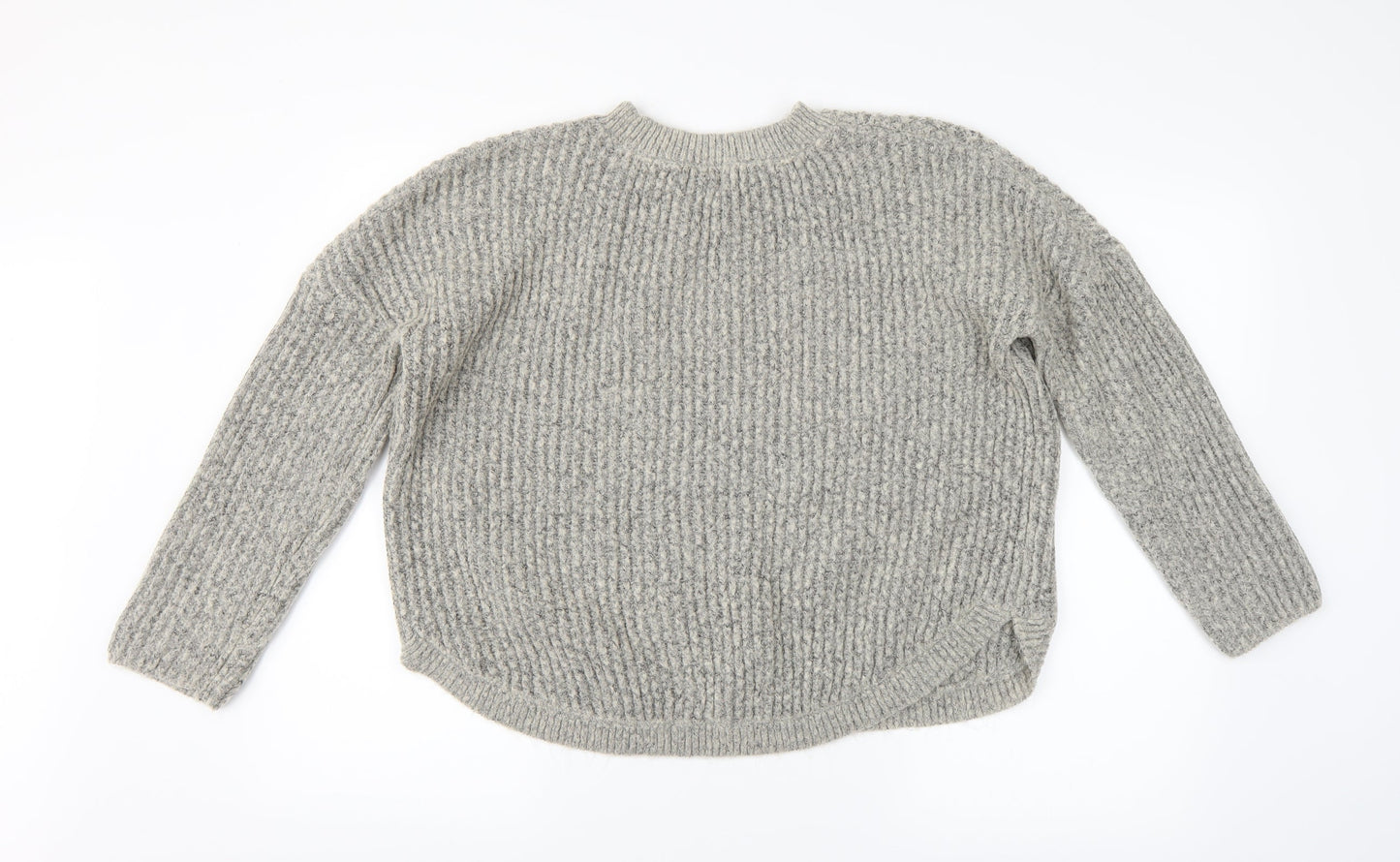 Only Womens Grey Striped  Pullover Jumper Size L