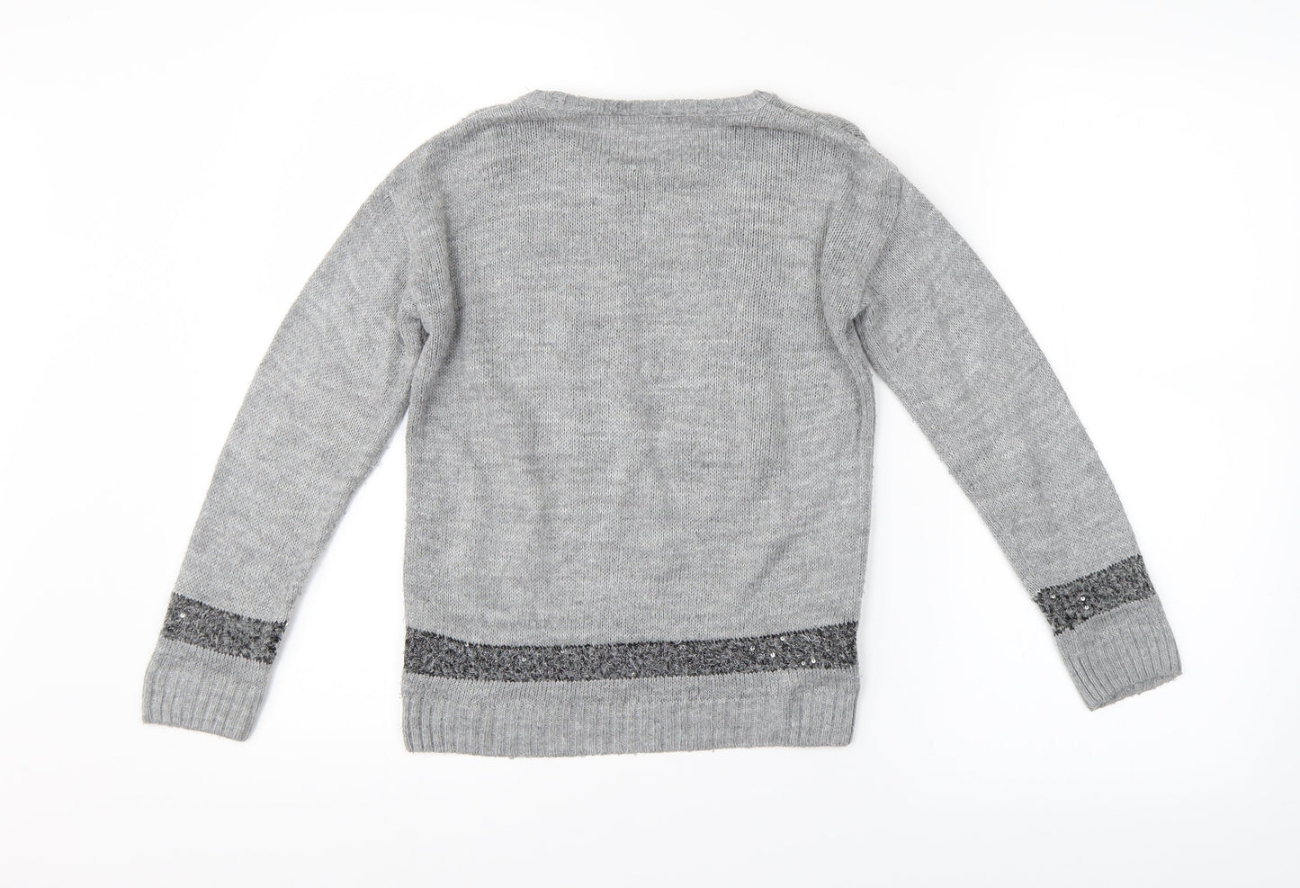 George Girls Grey   Pullover Jumper Size 5-6 Years