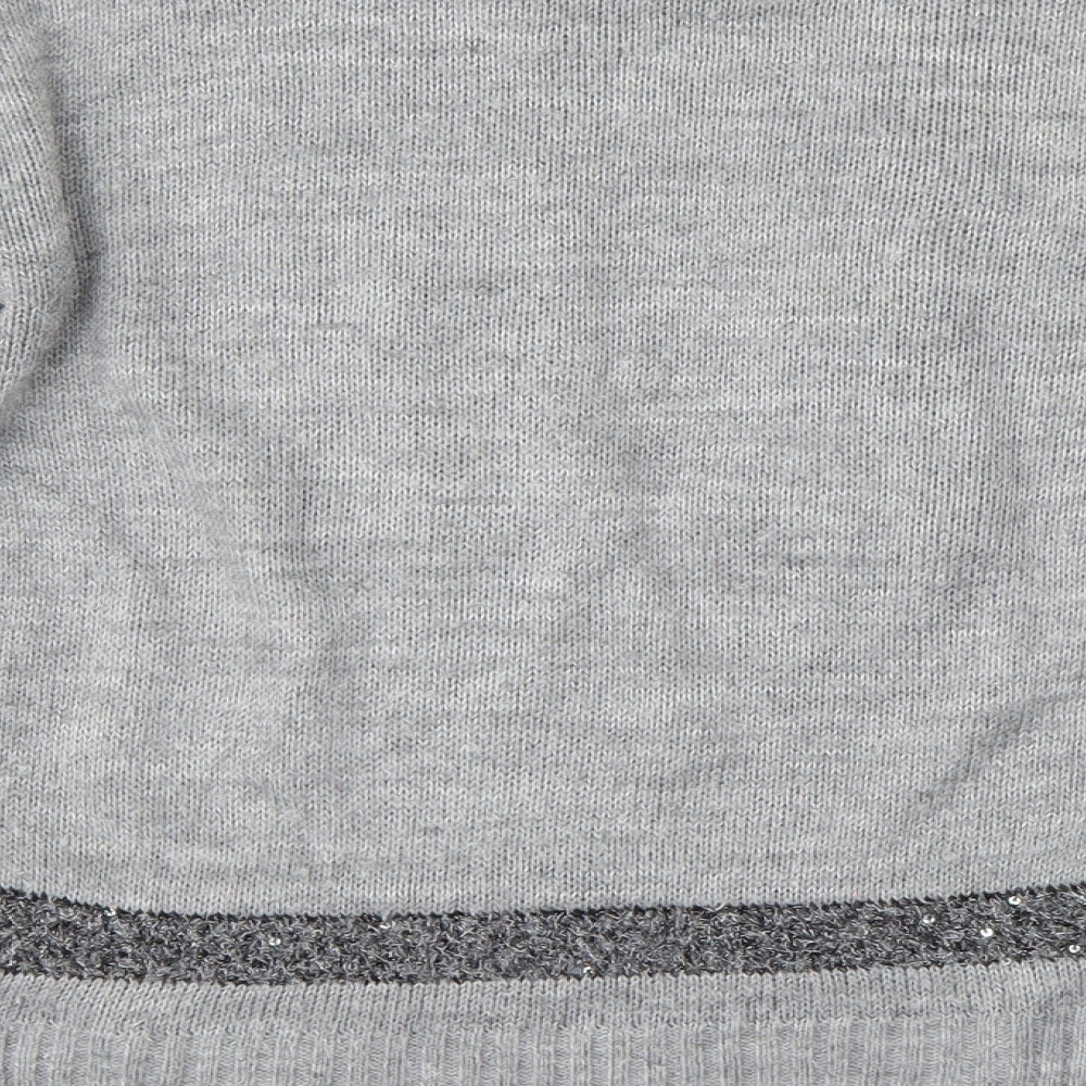 George Girls Grey   Pullover Jumper Size 5-6 Years