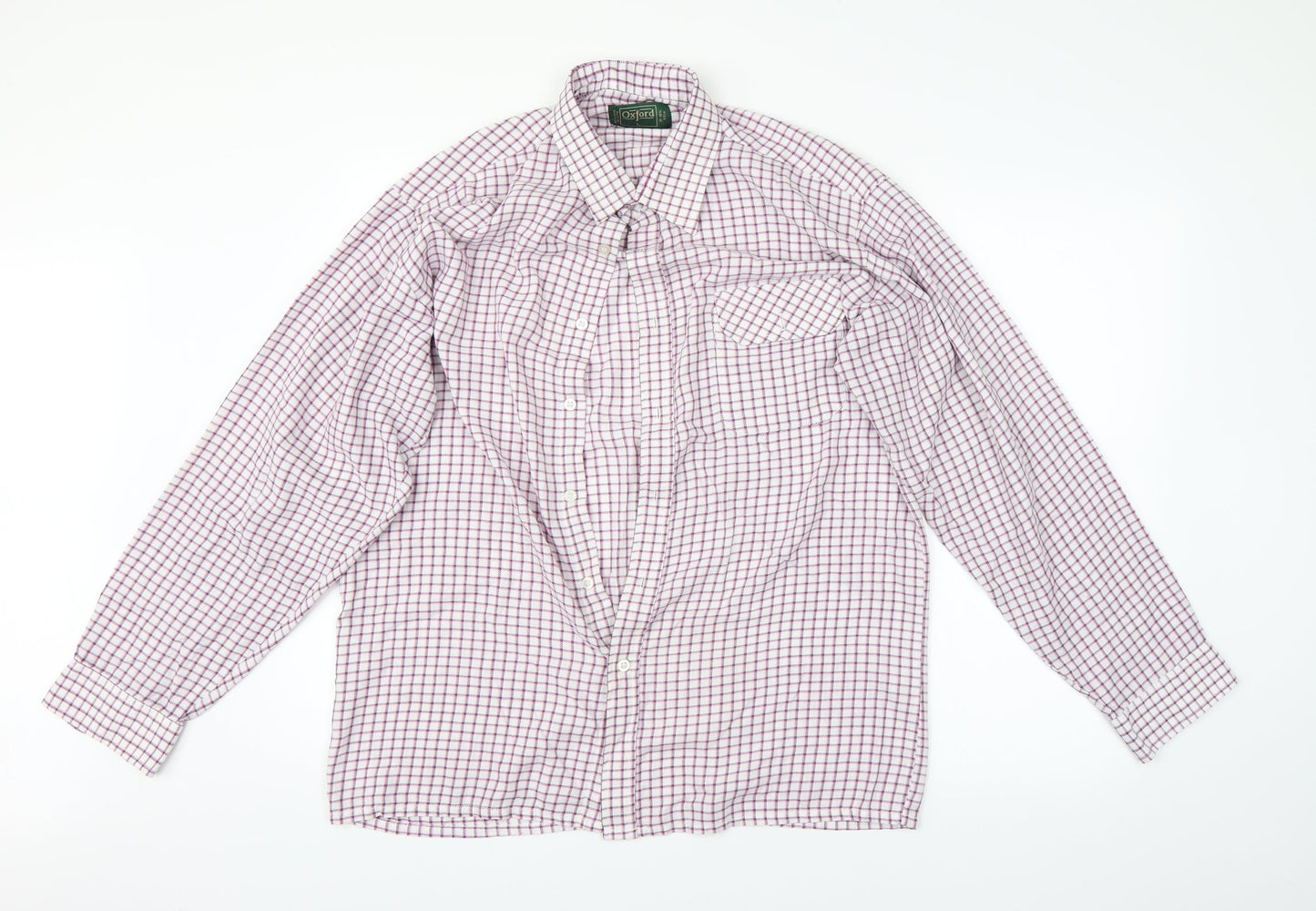 Oxford Mens Multicoloured Check   Button-Up Size L