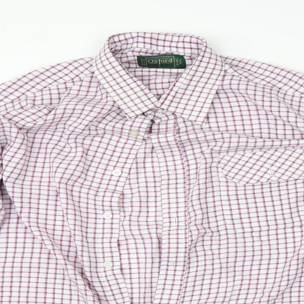 Oxford Mens Multicoloured Check   Button-Up Size L