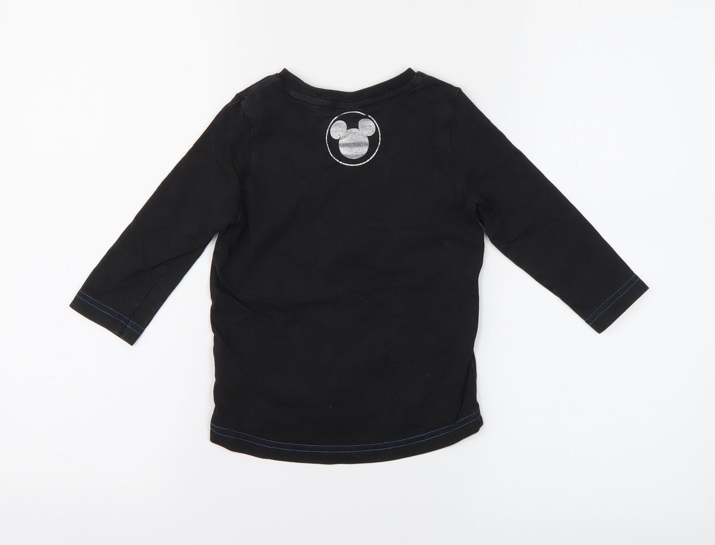 Preworn Baby Black   Basic T-Shirt Size 12-18 Months  - Mickey Mouse