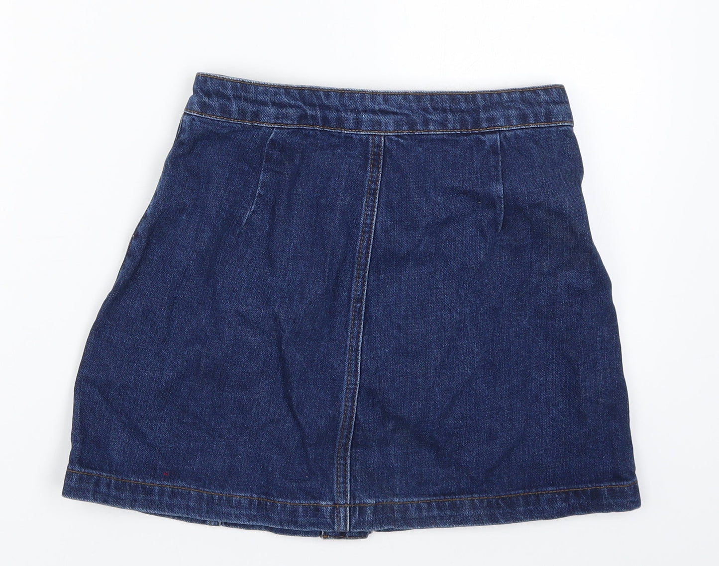 Topshop Womens Blue  Denim A-Line Skirt Size 8
