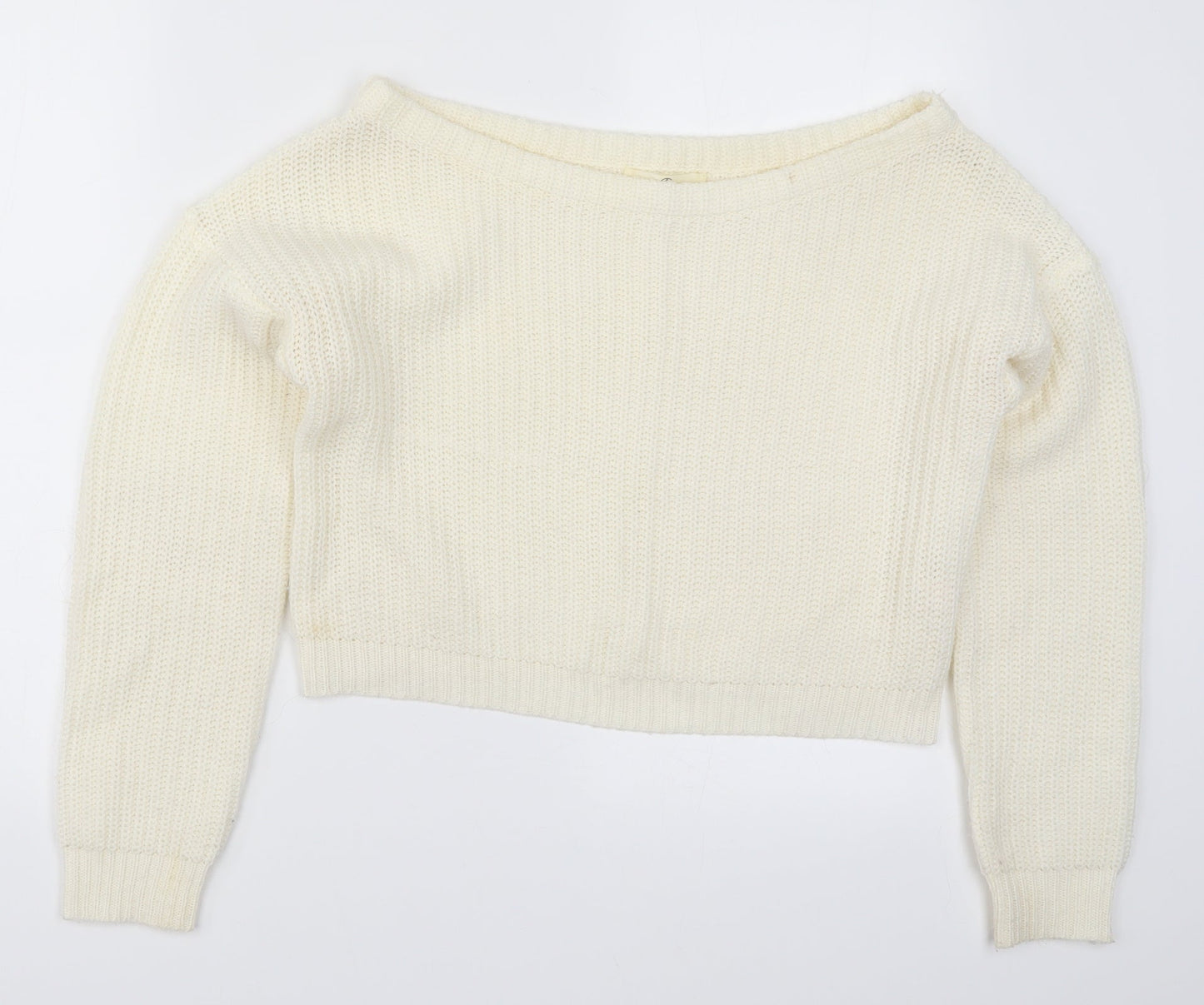 Missguided Womens Ivory  Knit Pullover Jumper Size S  - Cream Colour