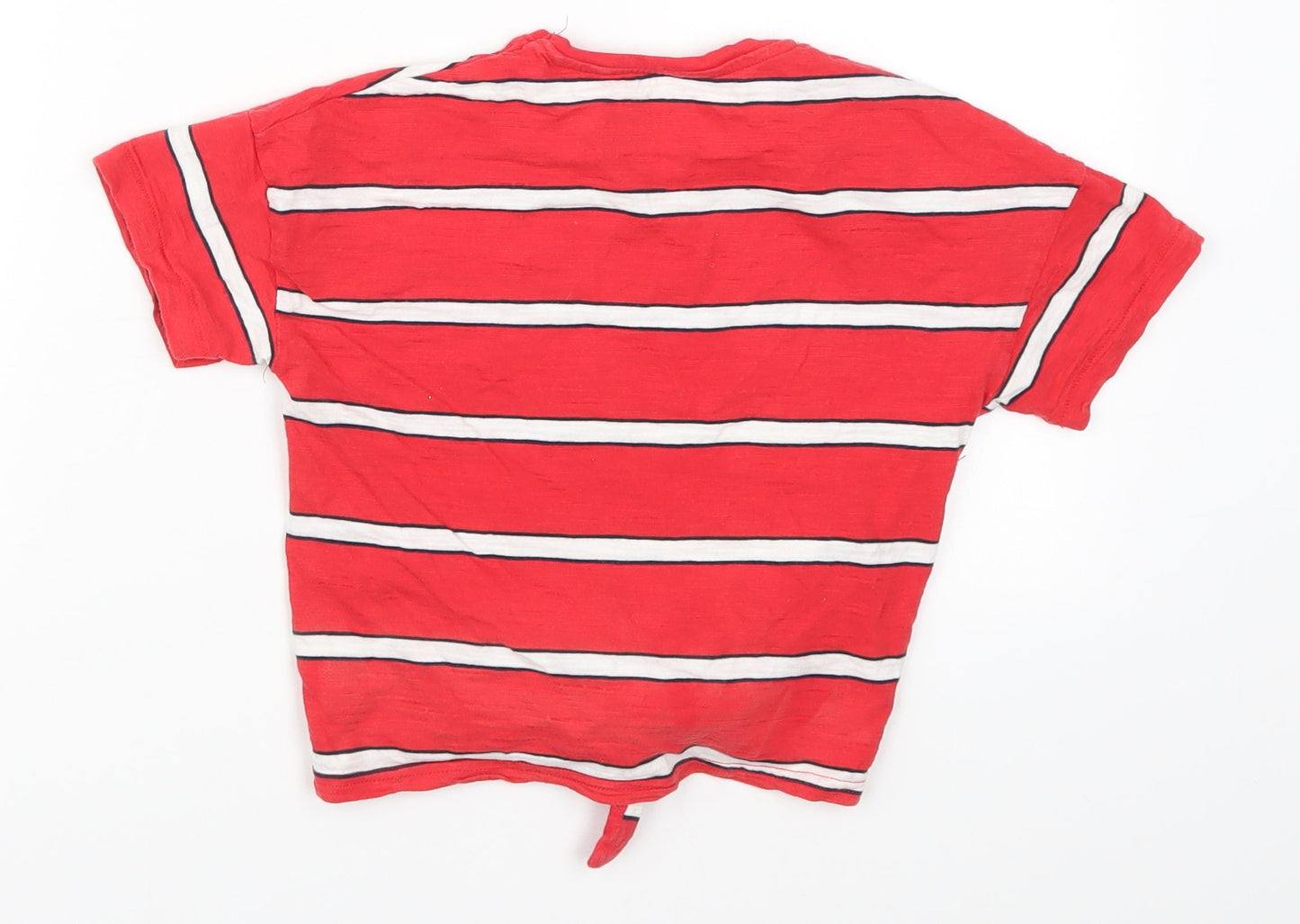 NEXT Girls Red Striped  Basic T-Shirt Size 6 Years  - You Go Girl