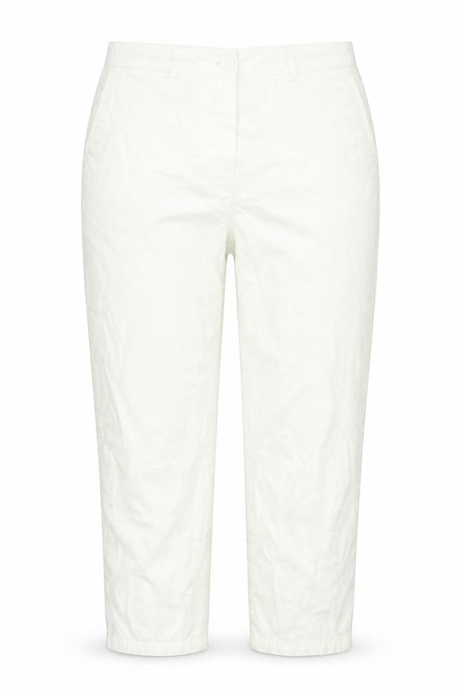 M&S Collection Womens White   Pedal Pusher Trousers Size 30 in L22 in