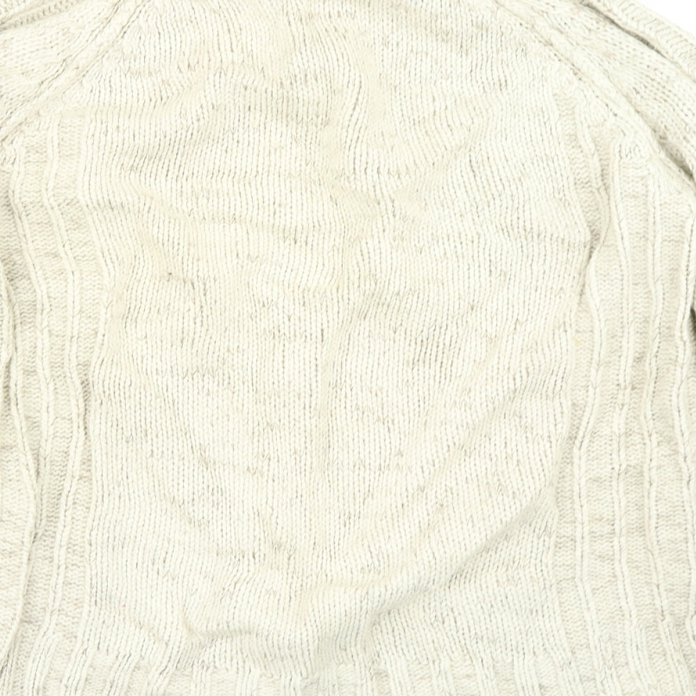 Tom Hagan Womens Beige  Knit Pullover Jumper Size M
