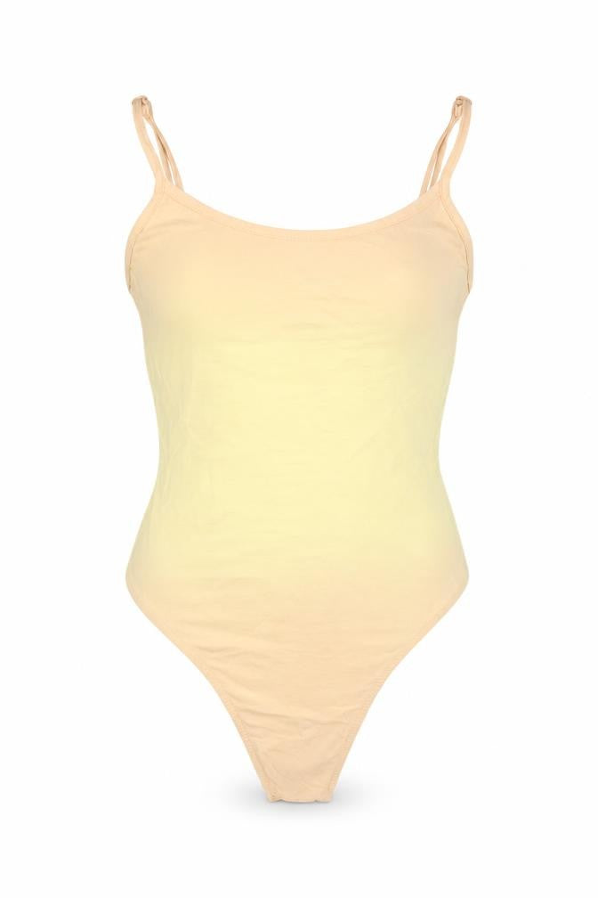 Front view of In the Style women’s orange ombré bodysuit one-piece, size UK 8