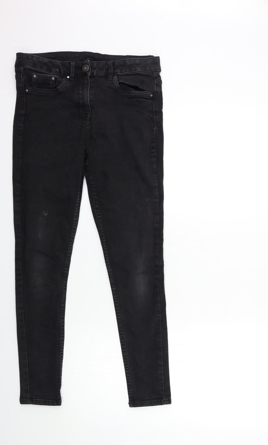 Nutmeg Womens Black  Denim Skinny Jeans Size 12 L27 in