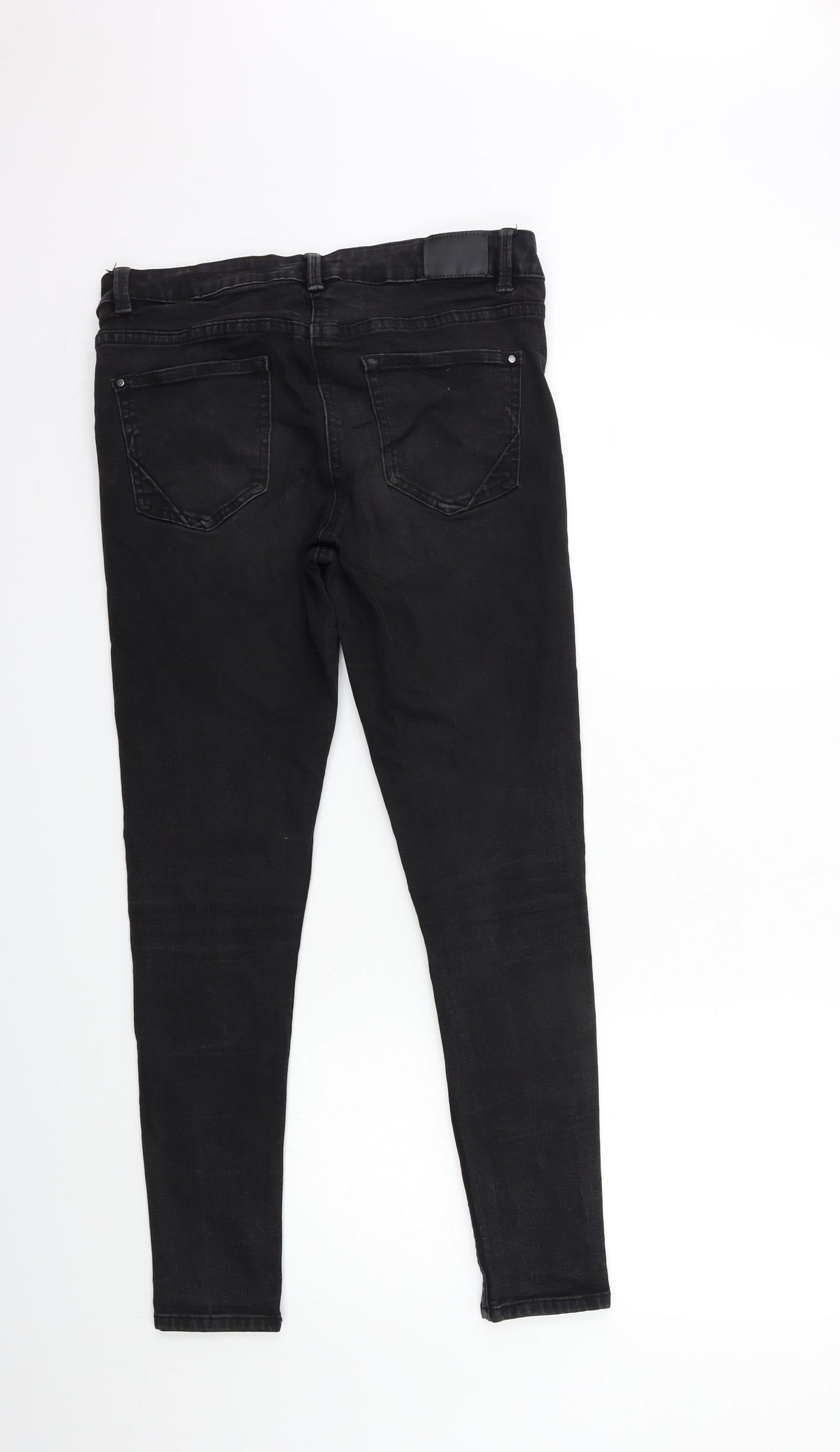 Nutmeg Womens Black  Denim Skinny Jeans Size 12 L27 in