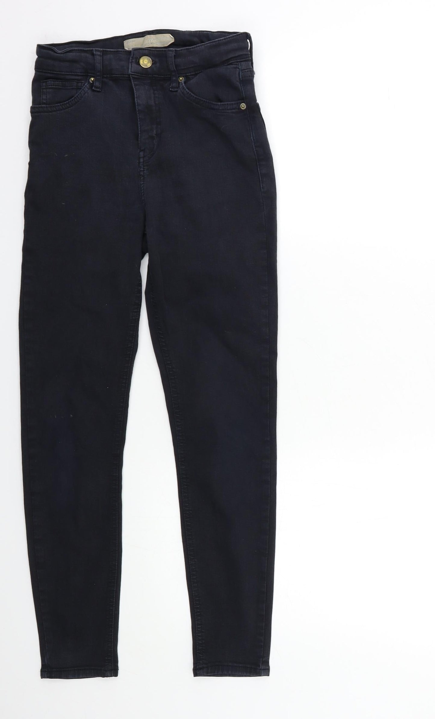 Topshop Womens Black  Denim Skinny Jeans Size 23 in L25 in
