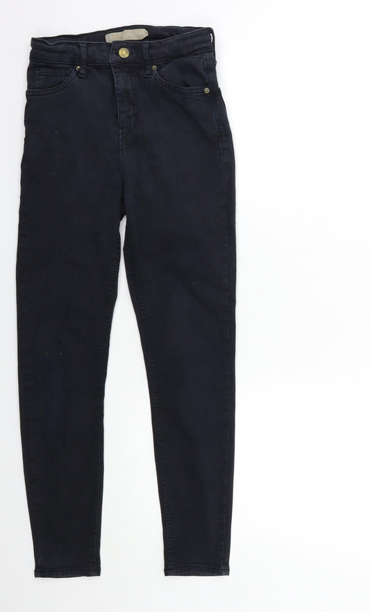Topshop Womens Black  Denim Skinny Jeans Size 23 in L25 in