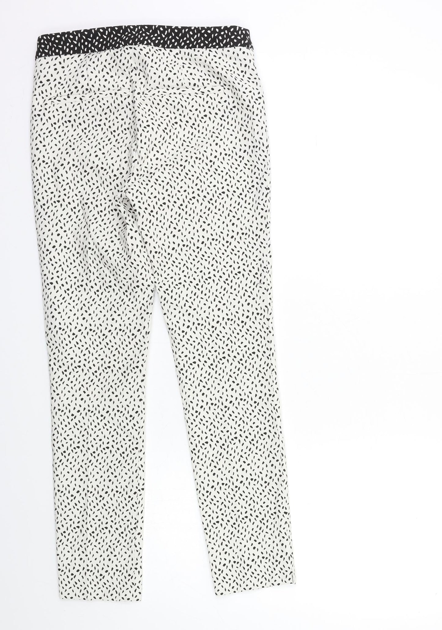 Zara Womens White Animal Print  Trousers  Size XS L28 in